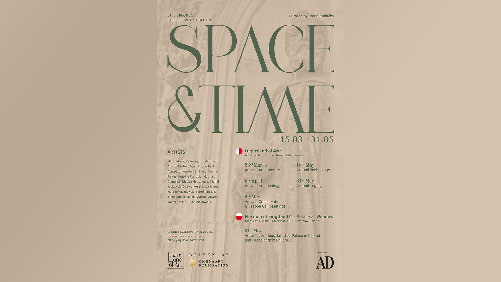 Poster Space & Time Luginsland of Art